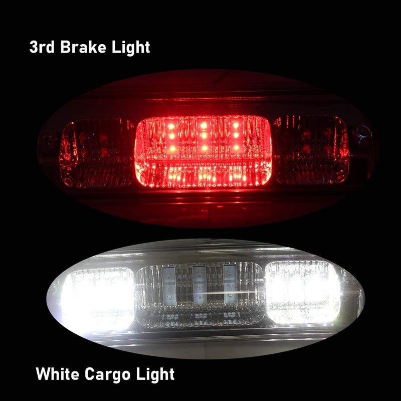 NPAUTO Third 3rd Brake Light LED Replacement for Ford F150 Lobo 2004 2005 2006 2007 2008, 07-10 Ford Explorer Sport Trac, 06-08 Lincoln Mark LT, High Mount Stop Light Assembly, Clear Lens - Image 3